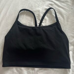 Thin strap razor back long line sports bra
